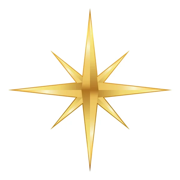 Icono estrella dorada. Ilustración vectorial . — Archivo Imágenes Vectoriales