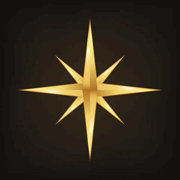 Icono estrella dorada. Ilustración vectorial . — Vector de stock