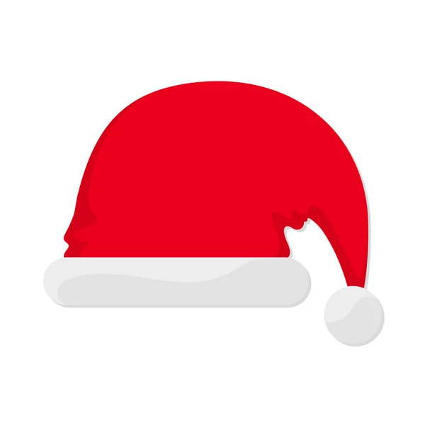 Santa hat płaska. Ilustracja wektorowa — Wektor stockowy