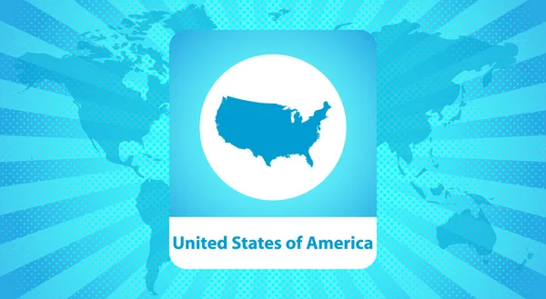 Mapa Usa. Vektorové ilustrace — Stockový vektor