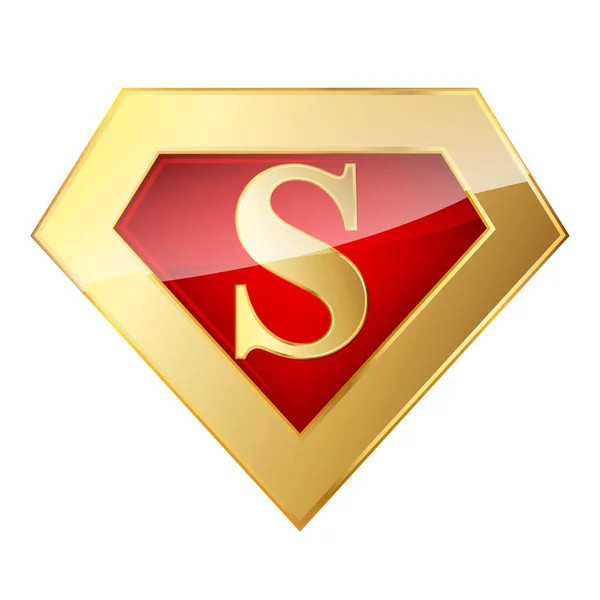 Superhjälte-logotypen. Vektorillustration. — Stock vektor