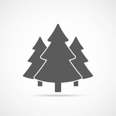 Noel ağacı iiicon. Vektör çizim.