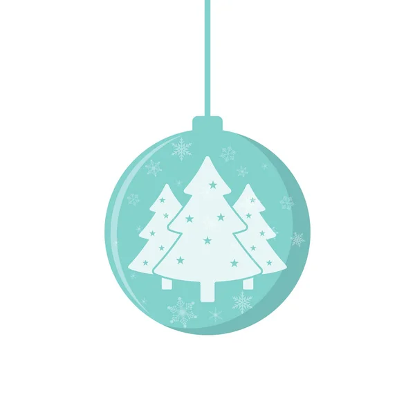 フラットなデザインでクリスマス ボール。ベクトル図 — ストックベクタ