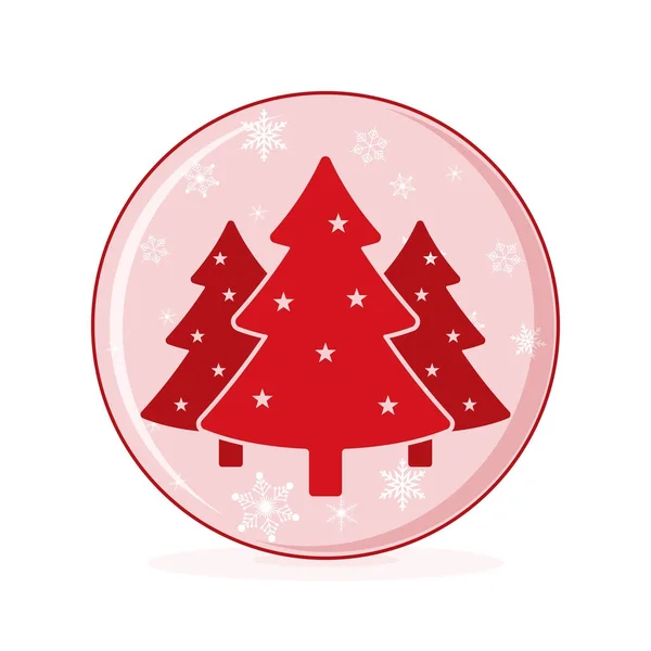Icono bola de nieve de Navidad. ilustración vectorial — Vector de stock