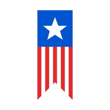 Amerikan bayrağı olarak yer imi. Vektör çizim
