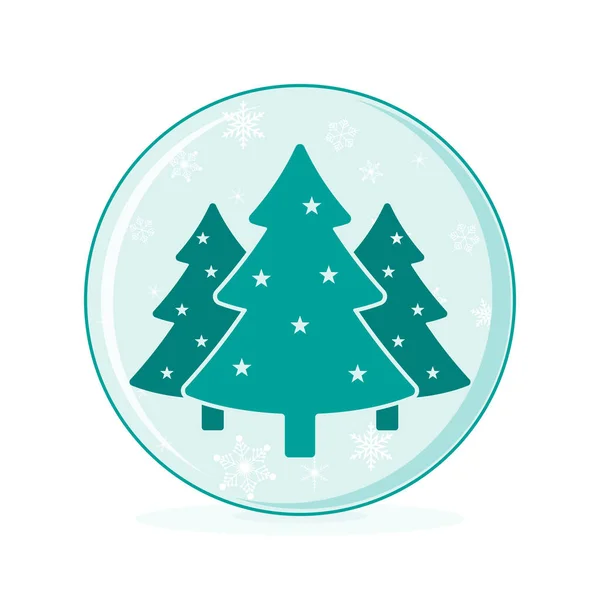 Weihnachten Schneekugel Symbol. Vektorillustration — Stockvektor