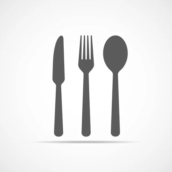 Grijze restaurant symbool. Vectorillustratie — Stockvector
