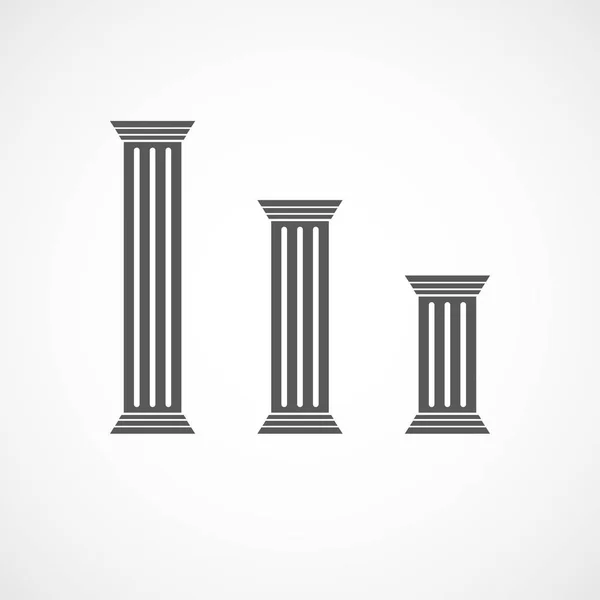 Iconos de columna antiguos. Ilustración vectorial — Vector de stock