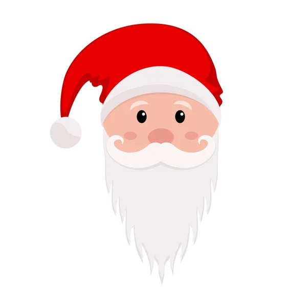 Лицо Санта Клауса. Векторная иллюстрация — стоковый вектор