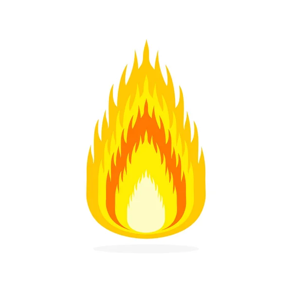 Fire flat icon. Vector illustration. — Stock Vector