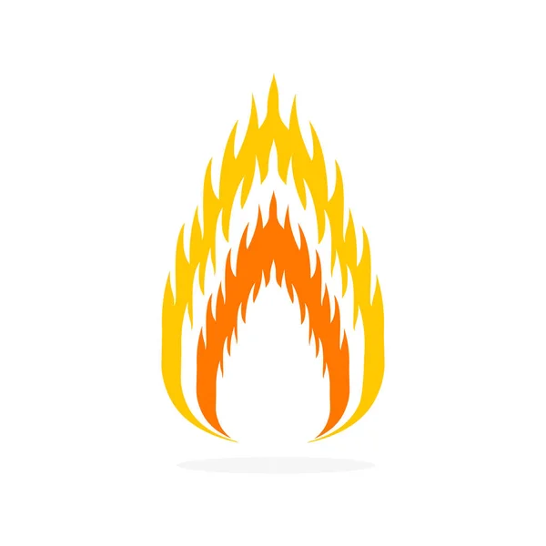 Icona del fuoco piatto. Illustrazione vettoriale . — Vettoriale Stock