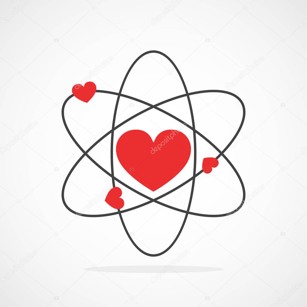 Abstract atom icon. Vector illustration.