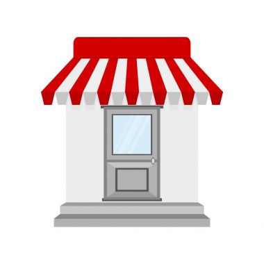 Depo veya dükkan simgesi. Vektör çizim