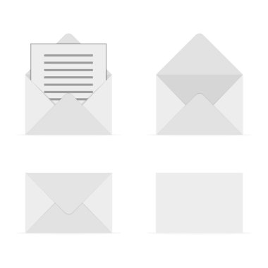 Gri zarf kümesini. Vektör çizim