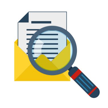 Posta kontrol simgesi. Vektör çizim