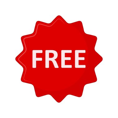 Metin ücretsiz yuvarlak etiket üzerinde. Vektör çizim