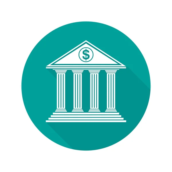 Bank building icon. Vector illustration — Stock Vector