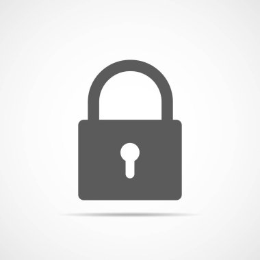 Asma kilit simgesi. vektör illüstrasyonu.