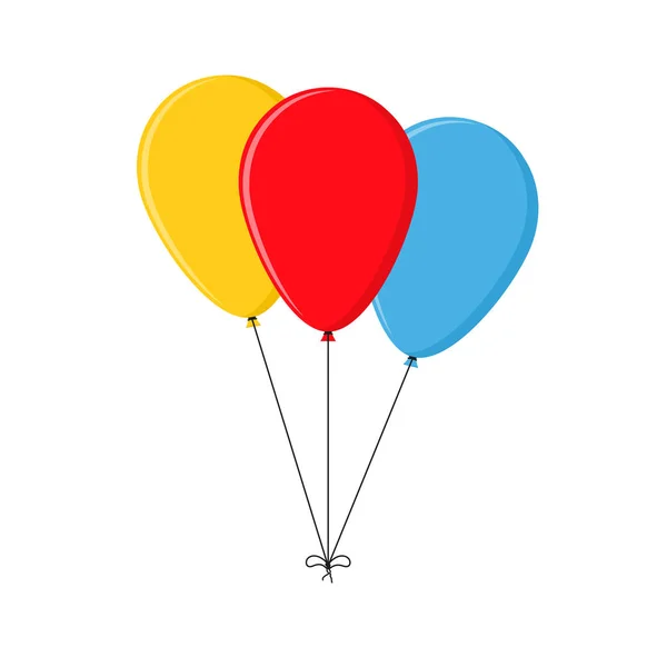 Palloncini colorati festivi. Illustrazione vettoriale — Vettoriale Stock