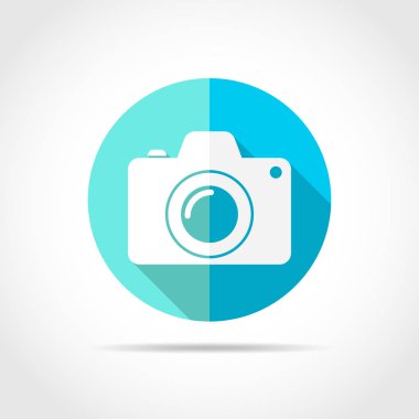 Fotoğraf Kamerası Simgesi. Vektör İllüstrasyonu.