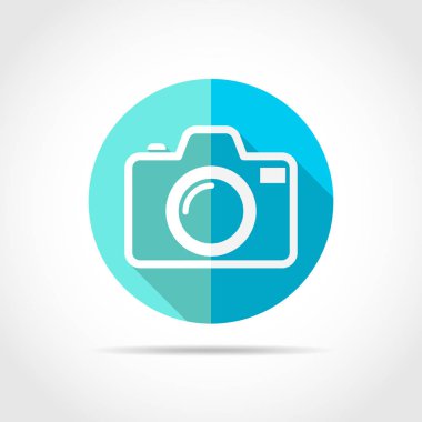 Fotoğraf Kamerası Simgesi. Vektör İllüstrasyonu.