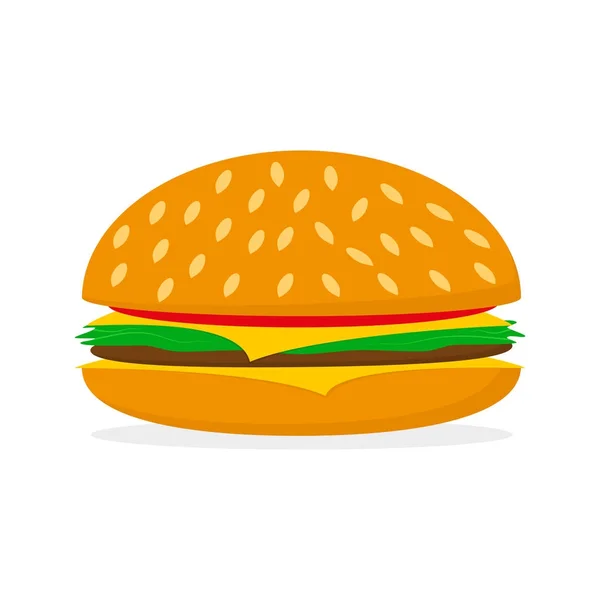 Icona degli hamburger. Illustrazione vettoriale. — Vettoriale Stock