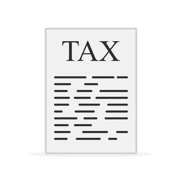 Tax form icon. Vector illustration — Stock Vector
