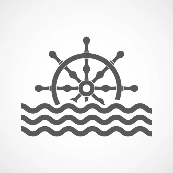 船ホイール アイコン。ベクトル図 — ストックベクタ