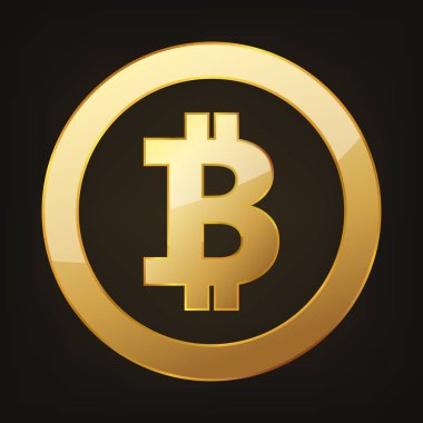 Bitcoin simge. Vektör çizim