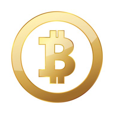 Bitcoin simge. Vektör çizim