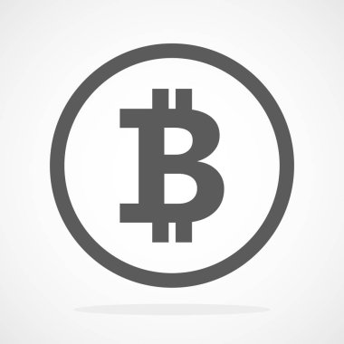 Bitcoin simgesi. vektör illüstrasyonu