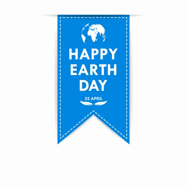 Banner para el Feliz Día de la Tierra. Ilustración vectorial . — Vector de stock