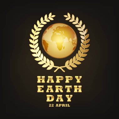 22 Nisan dünya dünya. Vektör çizim.