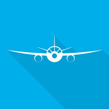 Uçak simgesi. Vektör çizim.