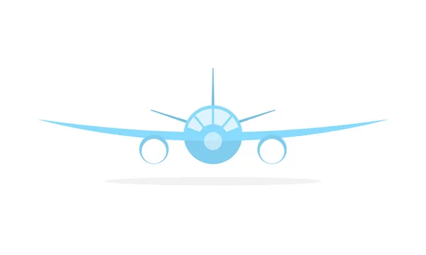 Blaues Flugzeug-Symbol. Vektorillustration. — Stockvektor