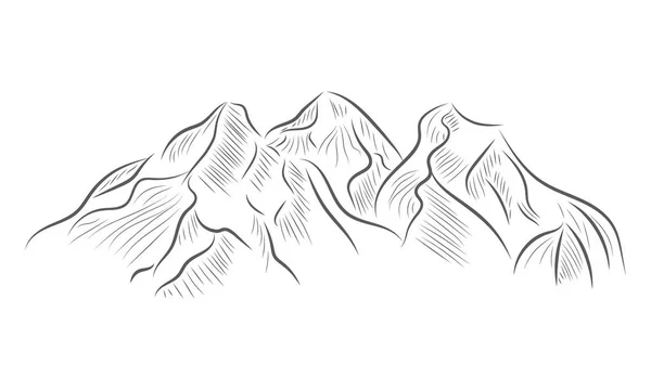 Pohoří šedá ikona. Vektorové ilustrace — Stockový vektor