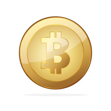Bitcoin simge. Vektör çizim