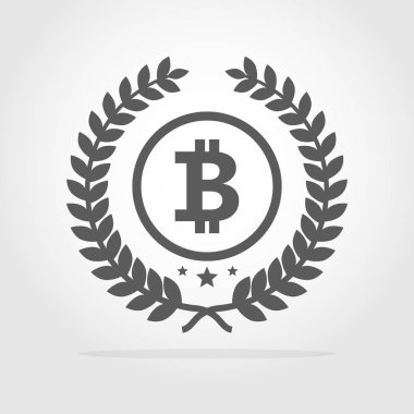Bitcoin simgesi. vektör illüstrasyonu