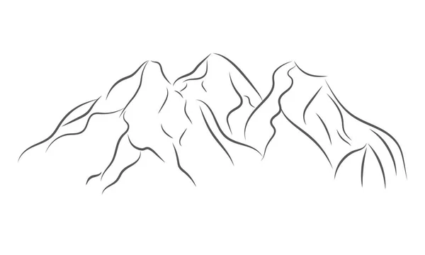 Pohoří šedá ikona. Vektorové ilustrace — Stockový vektor