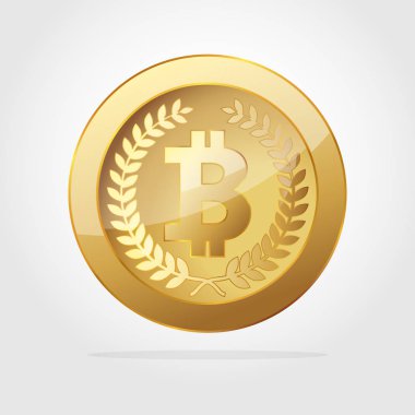 Bitcoin simge. Vektör çizim