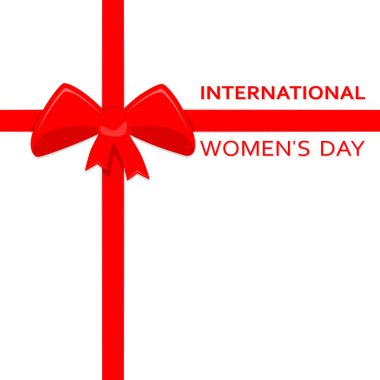 8 Mart Kadınlar Günü tebrik kartı. Vektör çizim.