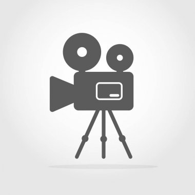 Video kamera simgesi. vektör illüstrasyonu