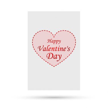 Sevgililer Günü tebrik kartı. Vektör illüstrasyonu