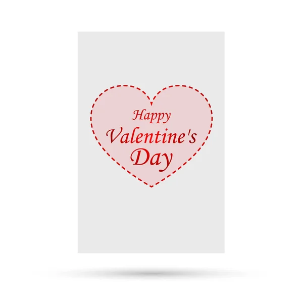 Valentine's Day greeting card. Vector illustration — Stock Vector