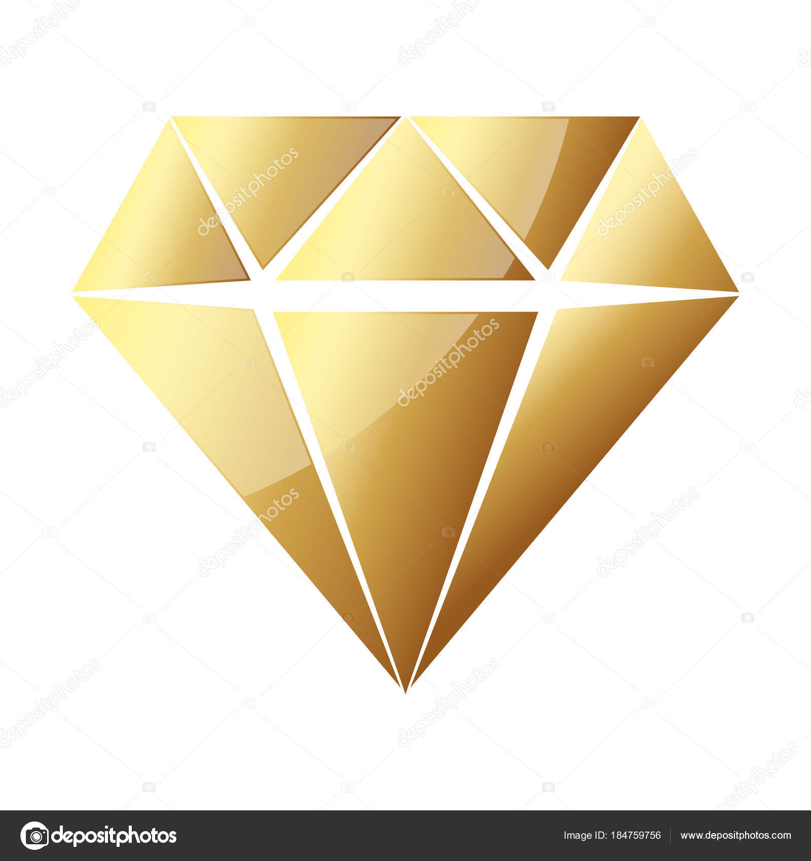 Curiosidad fuego Ejecución Diamante dorado imágenes de stock de arte vectorial | Depositphotos