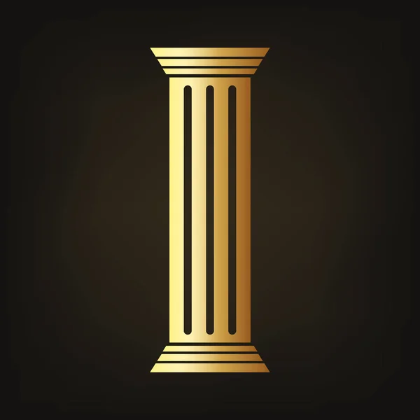 Icono de columna de oro. Ilustración vectorial — Vector de stock