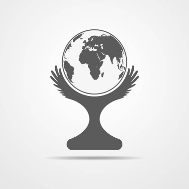 Kazanan Kupası simgesi. Vektör çizim.