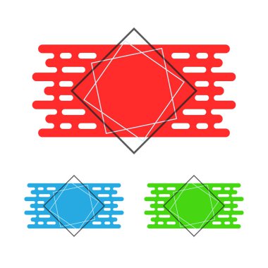 Soyut renkli afiş kümesi. Vektör çizim