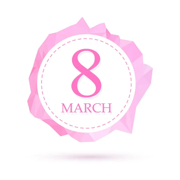8 de marzo, Tarjeta de felicitación del Día de la Mujer. Ilustración vectorial . — Vector de stock