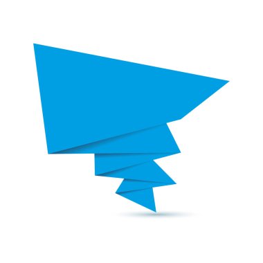 Soyut origami konuşma balonu. Vektör çizim